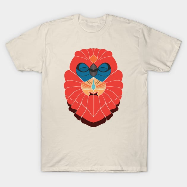 Praying Owl in Red T-Shirt by SunGraphicsLab